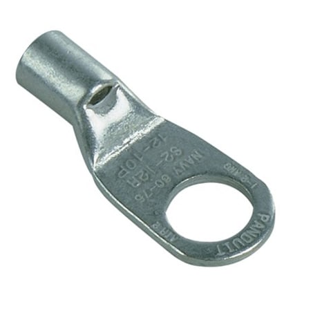 Panduit Ring Terminal, #10 Stud Size, 6 AWG, Bare Insulated, Bare, 200 PK S6-10R-T
